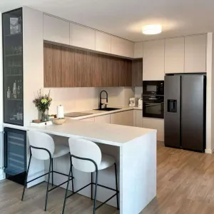 Custom Kitchen Cabinet Particle Board Melamine Finish for Developers