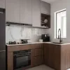 Custom Modern Complete Smart Kitchen Modular Eco-Friendly Melamine Board Carcase Storage Furniture Marble Modern Kitchen Cabinet