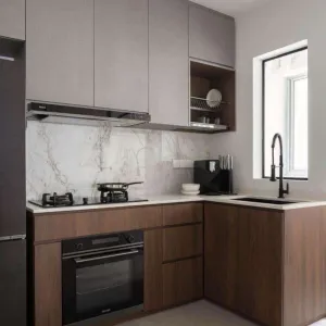 Custom Modern Complete Smart Kitchen Modular Eco-Friendly Melamine Board Carcase Storage Furniture Marble Modern Kitchen Cabinet