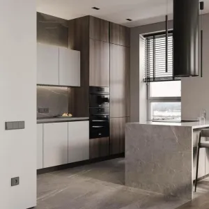 Custom Modern Design Kitchen Cabinets for Hotels White Lacquer Melamine Complete Kitchen Cabinet Set