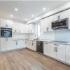 Custom Modern Luxury Modular Kitchen Cabinets Eco-Friendly MDF Melamine Board Laminate Finish Glass Resin Sink Base Villa