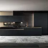 Custom Modern Luxury Style Matt Lacquer Finish Sink Base Cabinets with Glass Doors for Dining and Villa