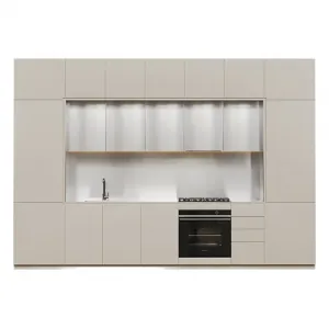 Custom Modern Small Modular Kitchen Plywood Apartment Kitchen Cabinet Htoel All-in-One Compact Kitchen Kitchenette Wholesale