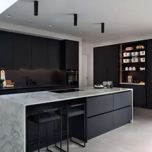 Custom Modular Engineer Project Plywood Kitchen Set Backsplash Eco-Friendly Fireproof Dining Sink Modern Style Melamine Mall