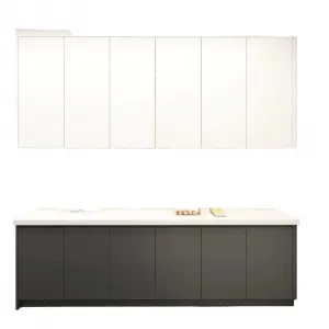 Custom Modular Kitchen Island Storage Cabinet Sink Solid Wood Modern Design Eco-Friendly for Dining Apartment Project