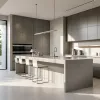 Custom Modular Modern Design Particleboard Kitchen Cabinet with Project Solution for Villa Kitchen Storage