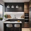 Custom Modular Plywood Laminate Modern Sink Base Cabinets with Faucet for Apartment Builder Projects