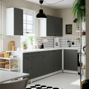 Custom PET Particle Board Kitchen Cabinets for Apartment Hotel Bulk Project Factory Supply