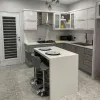 Custom Plywood Kitchen Cabinets with Melamine Finish for Bulk Engineering Projects