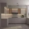 Custom Plywood Kitchen Cabinets with PET Acrylic Finish Factory Supplier for Developers Contractors Apartment Projects