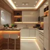 Custom Small Modular Stainless Steel Glass Kitchen Cabinets Faucet Sink Base All-in-One Modern Kitchen Unit for Home Apartments