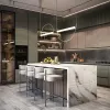 Custom Smart Cupboards Modern Islands Melamine Complete Cuisine Storage Furniture Kitchen Cabinets Villa Project