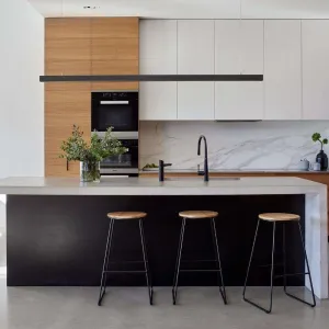 Customized Modern Eco-Friendly Fireproof Modular Plywood Kitchen Cabinet Set Glass for Apartment Dining Projects-Durable Design