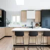 Customized Modular Kitchen Cabinets Modern Design Plywood Carcase Melamine Board Doors Kitchen Cupboard for Villa
