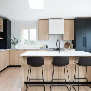 Customized Modular Kitchen Cabinets Modern Design Plywood Carcase Melamine Board Doors Kitchen Cupboard for Villa