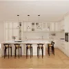 European American Modern Kitchen Cabinet Set with Islands Antique Shaker Design Plywood Construction for Villa Project