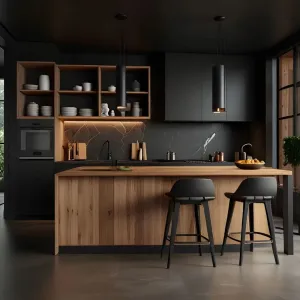 European Modern Design Custom Modular Kitchen Cabinets Lacquer Carcase Stainless Steel Dining Fireproof Apartment