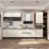 Factory Manufacturer Home Furniture Modern Wood Plywood Eco-Friendly Fireproof Full Kitchen Cabinets Set for Bulk Project
