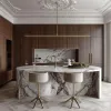 Factory Price Automatic Villa Complete Modular Eco-Friendly Kitchen Cupboards Set Faucet Custom Wood Veneer Kitchen Cabinet