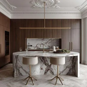 Factory Price Automatic Villa Complete Modular Eco-Friendly Kitchen Cupboards Set Faucet Custom Wood Veneer Kitchen Cabinet