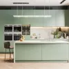 Factory Supply Custom PET Particleboard Kitchen Cabinet Set with Soft Close Hardware for for Apartment Real Estate Project