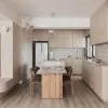 Full Kitchen Cabinet Set Modern Wood Plywood Melamine Board Custom Full Kitchen Cabinets Set for Apartment Builder