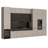 72 Hour Design Modern European Laminate Glass Wooden Kitchen Cabinet Plywood MDF Island Storage Cabinet for Apartment Kitchen