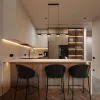 Latest Minimalist Hotels Kitchen Cabinets Waterproof Particleboard with Melamine Carcase for Bulk Apartment Kitchen Projects