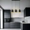 Latest Minimalist Kitchen Cabinets Waterproof Particleboard Stainless Melamine Carcase for Bulk Apartment Kitchen Project