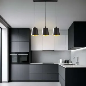 Latest Minimalist Kitchen Cabinets Waterproof Particleboard Stainless Melamine Carcase for Bulk Apartment Kitchen Project