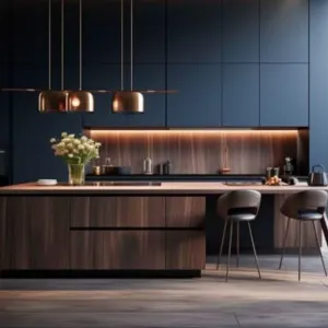 Luxury Modern Eco-Friendly Fireproof Custom Designed Melamine Board Lacquer Kitchen Cabinets Complete Furniture Set Dining