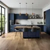 Minimalistic Eco-Friendly Complete Home Furniture for Small Apartments Mall Projects L-Shaped Melamine Glass Kitchen Cabinets