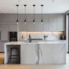 Minimalistic Eco-Friendly High Gloss Lacquer Modular Kitchen Cabinets Glass Stainless Steel Quartz Stone Countertop Sink Dining