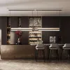 Modern Classic Solid Wood Kitchen Cabinets Glass Aluminum Island Eco-Friendly Custom Villa Complete Kitchen Furniture Including