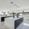 Modern Custom Built-In Cupboards Glass for Lacquer Villa Kitchen Cabinet Melamine Carcase Granite Eco-Friendly Factory Price for