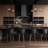 Modern Custom Glass Kitchen Cabinet with Faucet Eco-Friendly Melamine Construction Dining Villa Complete Set at Factory Price