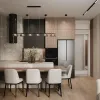 Modern Custom Modular Glass Plywood Kitchen Cabinets Complete Kitchenette Units for Mall Dining Small Kitchen Furniture Sink