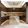 Modern Design Waterproof Durable Wood Lacquer Complete Kitchen Cabinet for Villa Developers and Homeowners