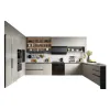 Modern Eco-Friendly Kitchen Cabinet Supplier Particleboard Melamine Board Glass Granite Countertop Bulk Apartment Project