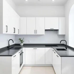 Modern Flat Panel Kitchen Cabinets OEM Supplier for Residential Development Projects