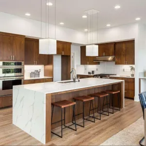 Modern Kitchen Cabinet Island Matt Lacquer Finish Sink Base Melamine Board Carcase Spice Basket Villas Dining Faucet