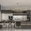 Modern Lacquer Modular Fireproof Kitchen Cabinet Dining Sink Faucet Hinge Drawer Pantry Island Includes All Essential Components