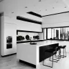 Modern Luxury Custom Kitchen Pantry Cabinets with Glass Doors Modular Eco-Friendly Design Customized Color Options for Villas