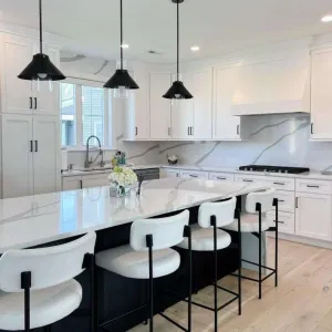 Modern Luxury Eco-Friendly Modular High Gloss Lacquer Sink Base Complete Kitchen Set Faucet for Dining Apartment Home Decoration