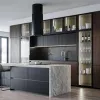 Modern Minimalistic Eco-Friendly Fireproof L Shaped Melamine Kitchen Cabinet Solution for Bulk Home Projects