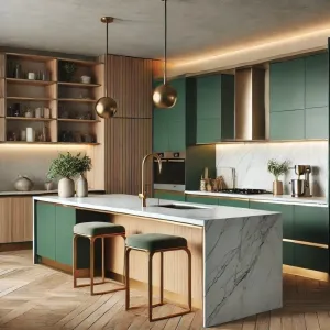 Modern Minimalistic L-Shaped Melamine Kitchen Cabinets Sink Base for Dining Apartment-Eco-Friendly Modular Kitchen Furniture