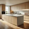 Modern Modular Fireproof Melamine Glass Kitchen Cabinets Granite Countertop Factory Price Custom Complete Set for Apartment