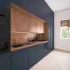 Modern Modular Fireproof Resin Kitchen Cabinet Islands Organizer Glass Waterproof PVC Sheet Minimalist Style Hanging Mall