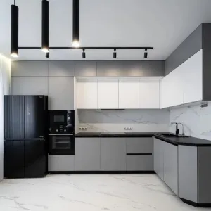 Modern PET Kitchen Cabinets Wholesale Factory Direct for Real Estate Development Residential Commercial Projects