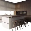Modern Plywood Top Base Kitchen Cabinet Set with Marble Countertop and Hinge Accessories for USA Apartment Projects